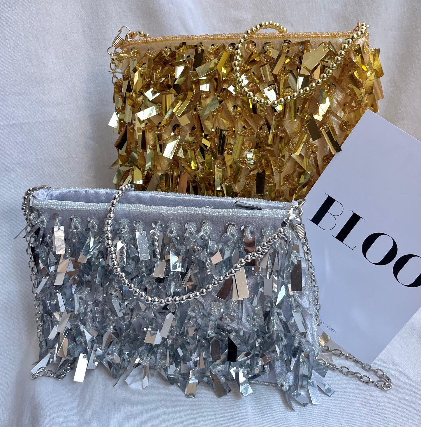BOLSO CONFETI PLATEADO