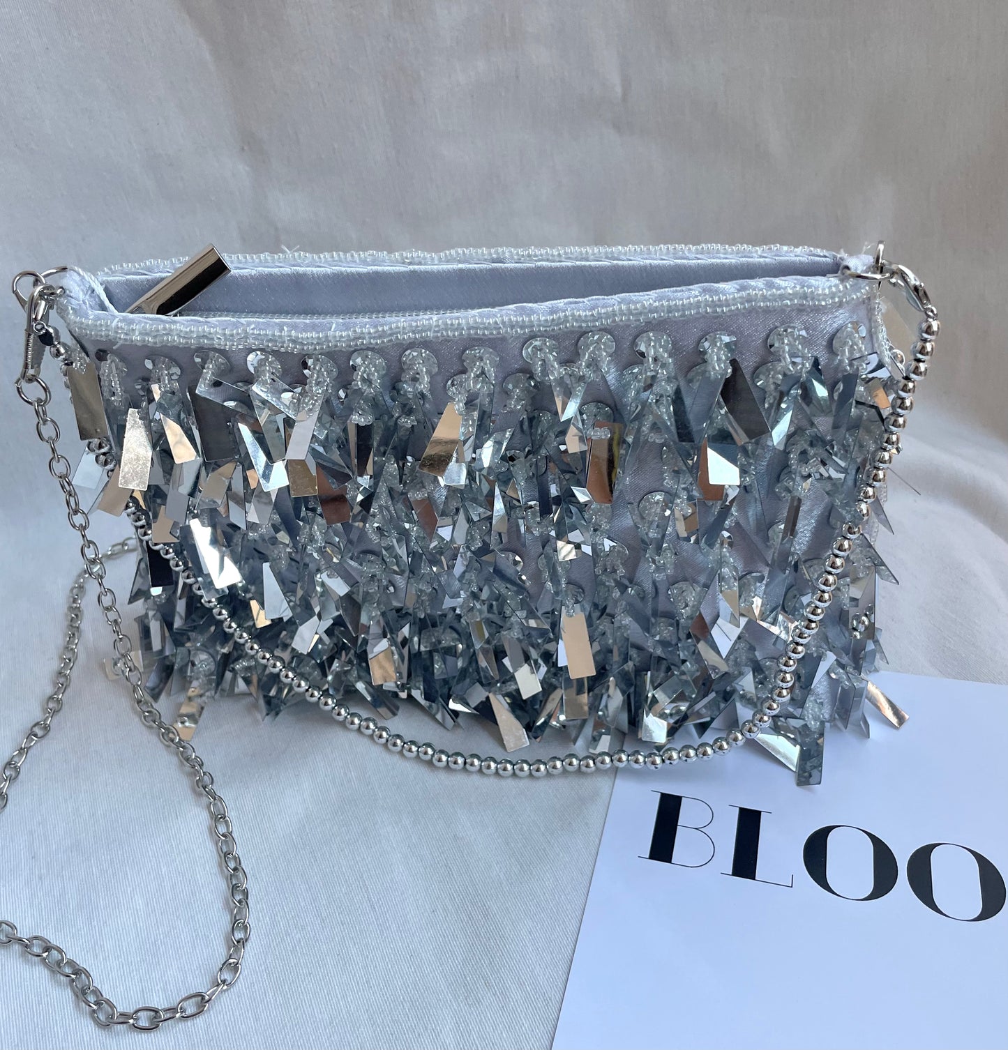 BOLSO CONFETI PLATEADO