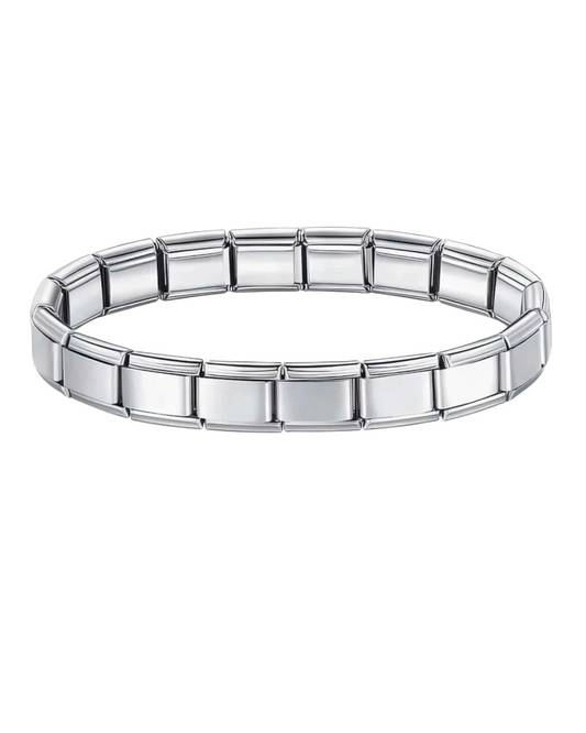 Pulsera italiana plateada