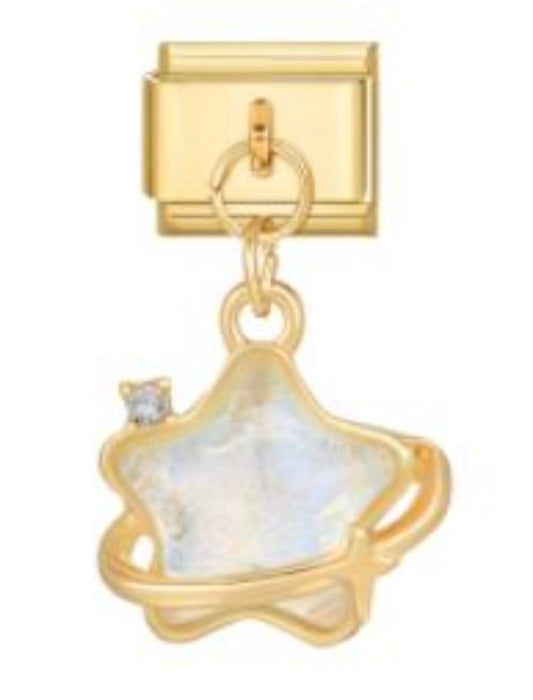 Estrella blanca colgante
