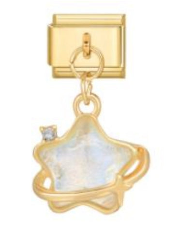 Estrella blanca colgante