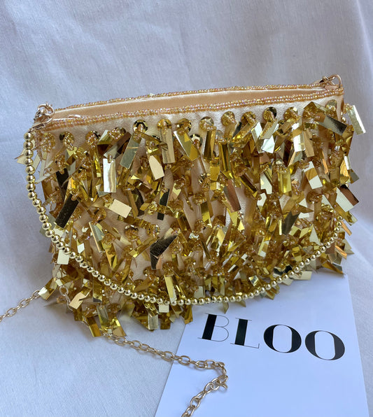 BOLSO CONFETI DORADO